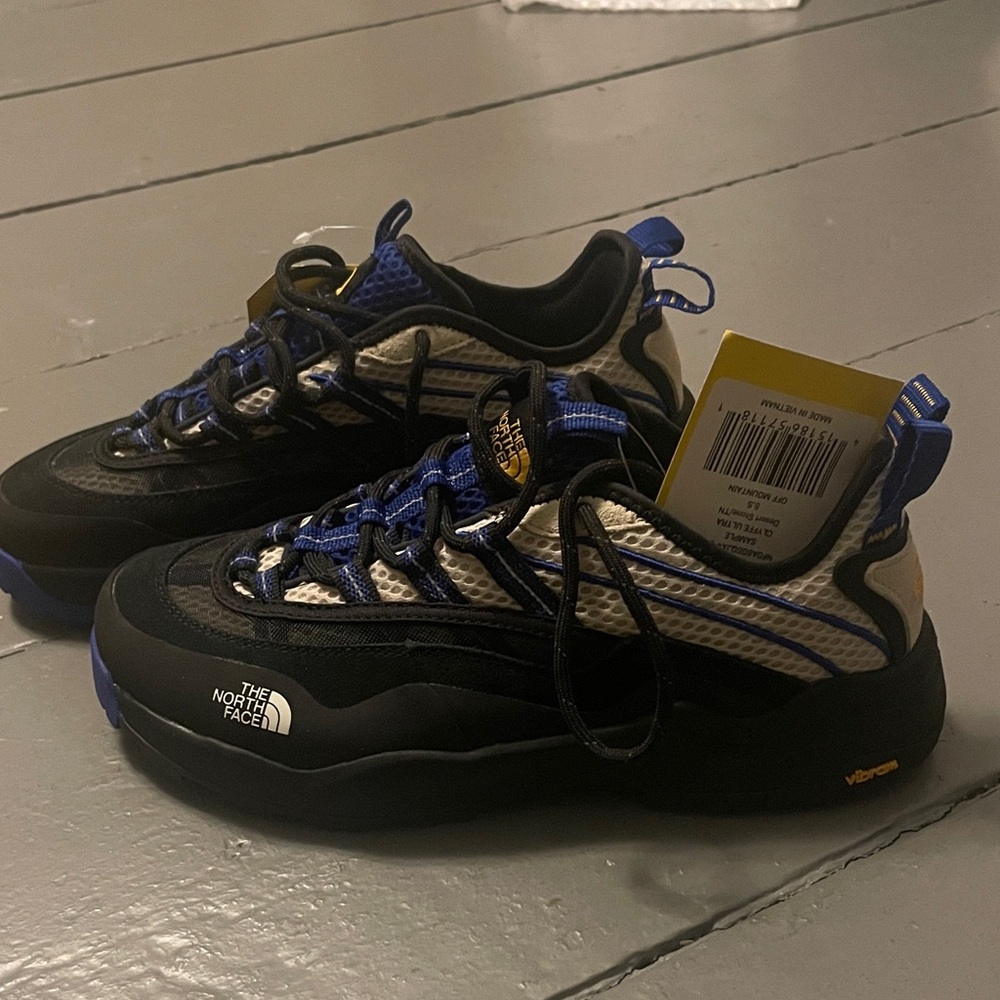 The North Face Black and Blue Hiking Shoes - Picture 2 of 5